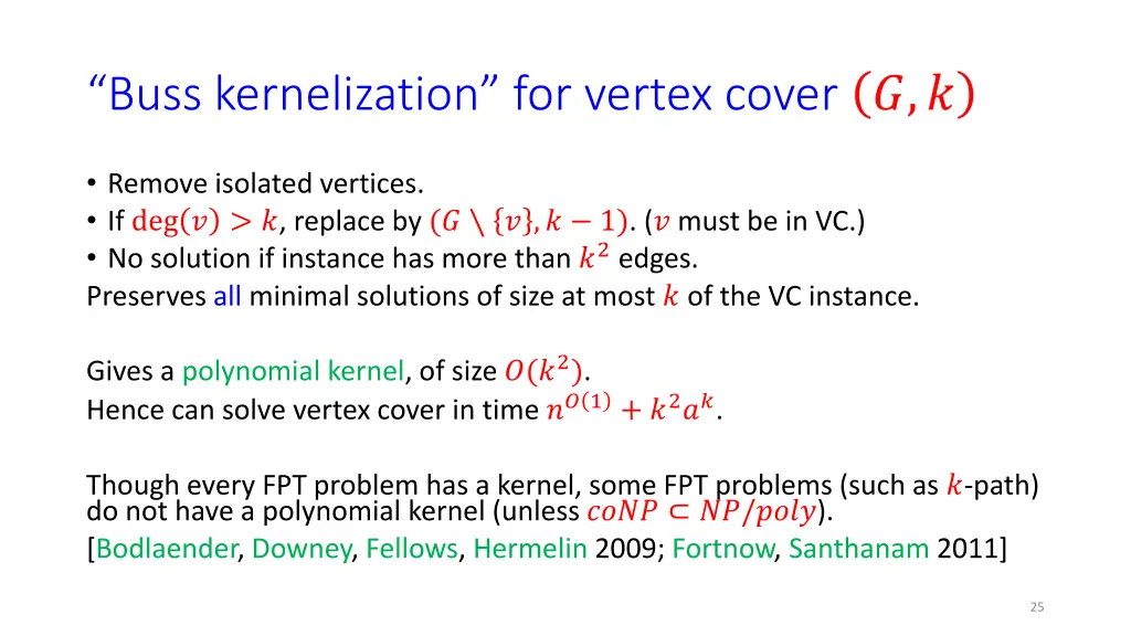 buss kernelization for vertex cover