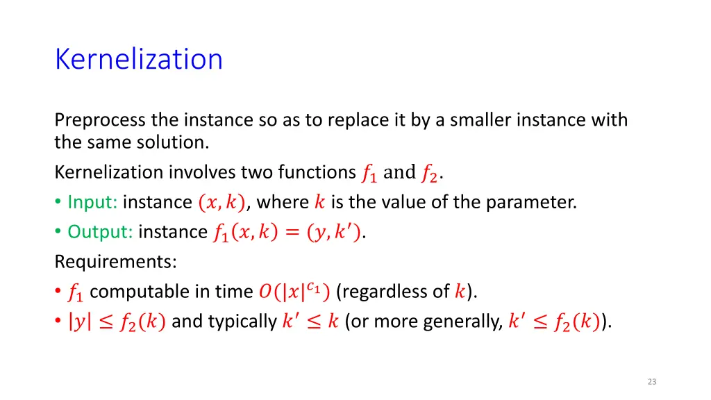 kernelization