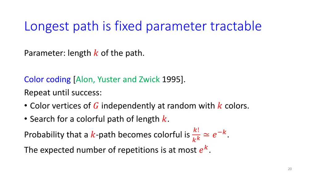 longest path is fixed parameter tractable