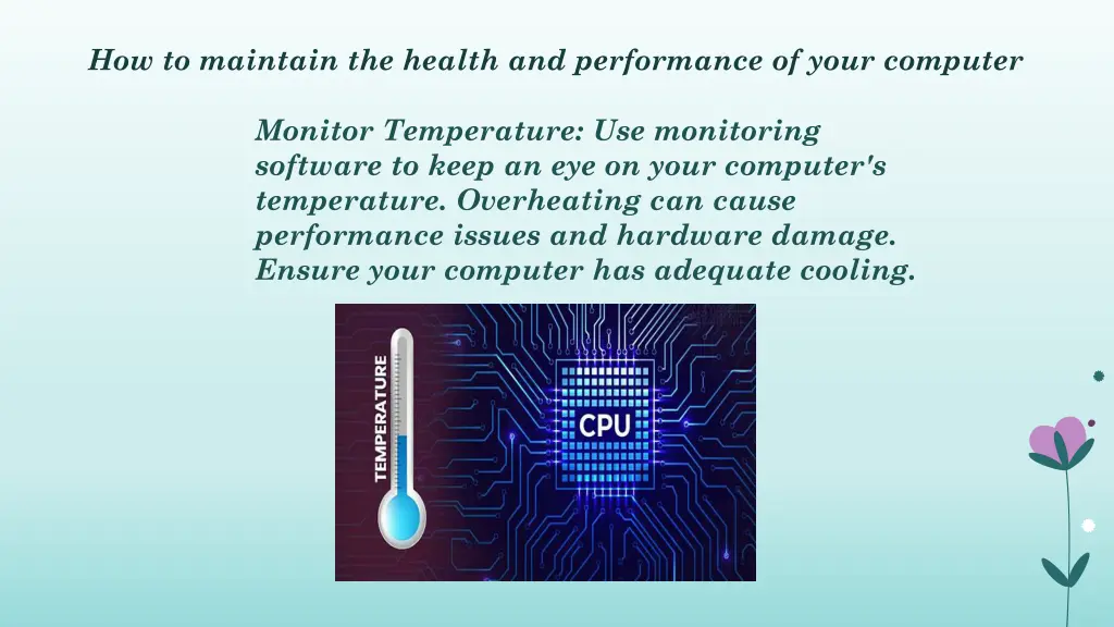how to maintain the health and performance 2
