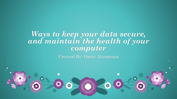 ways to keep your data secure and maintain