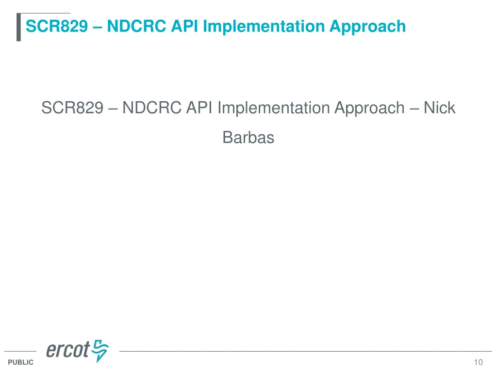 scr829 ndcrc api implementation approach
