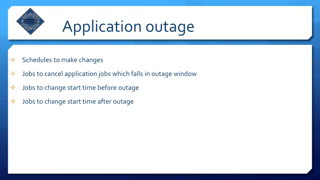 application outage