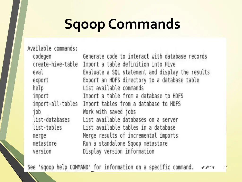 sqoop commands