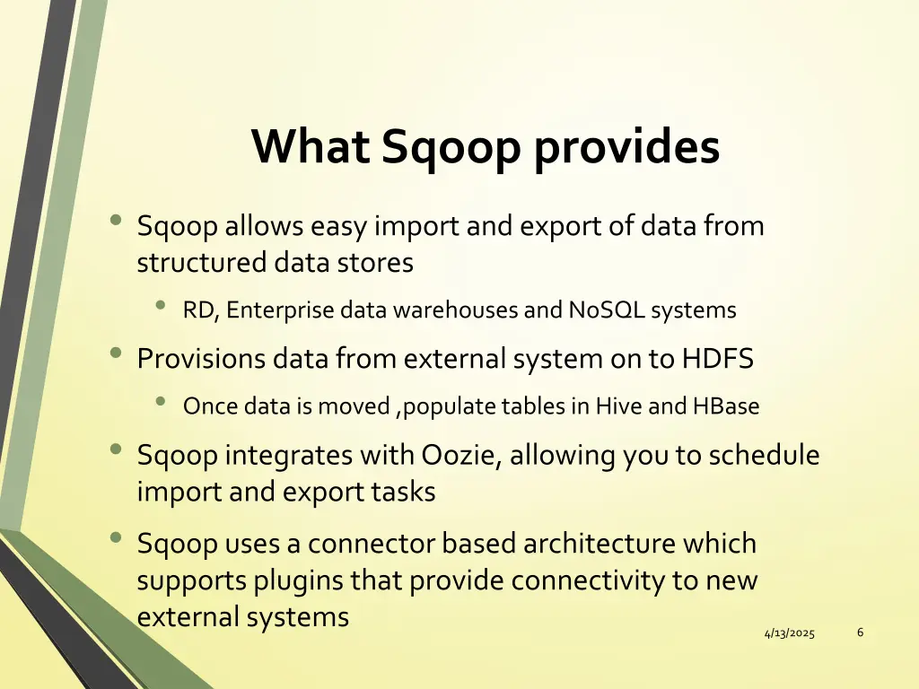 what sqoop provides sqoop allows easy import
