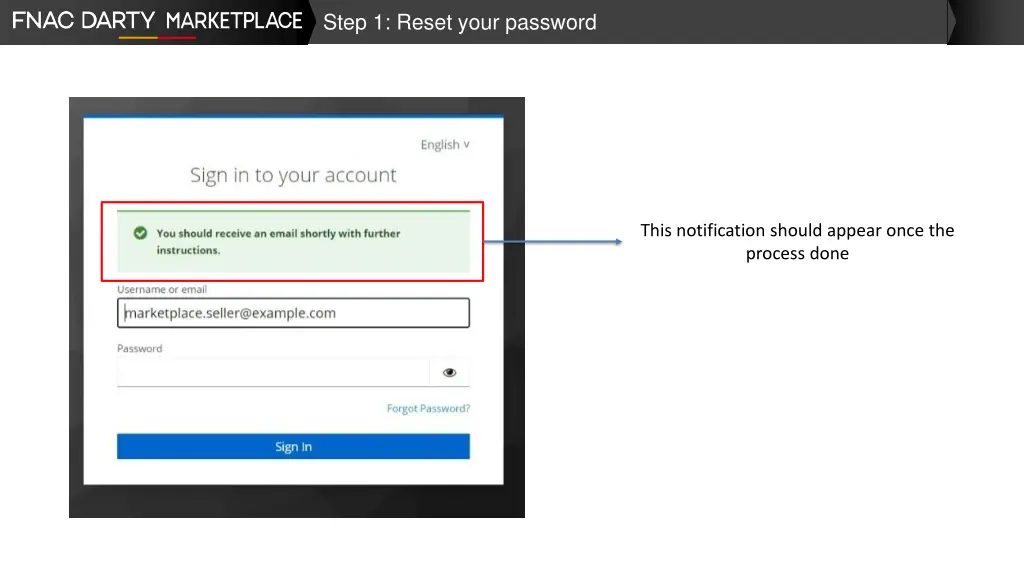 step 1 reset your password 2
