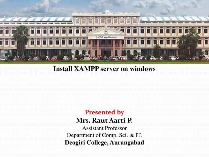 install xampp server on windows