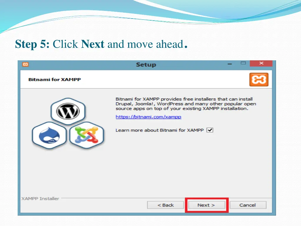 step 5 click next and move ahead