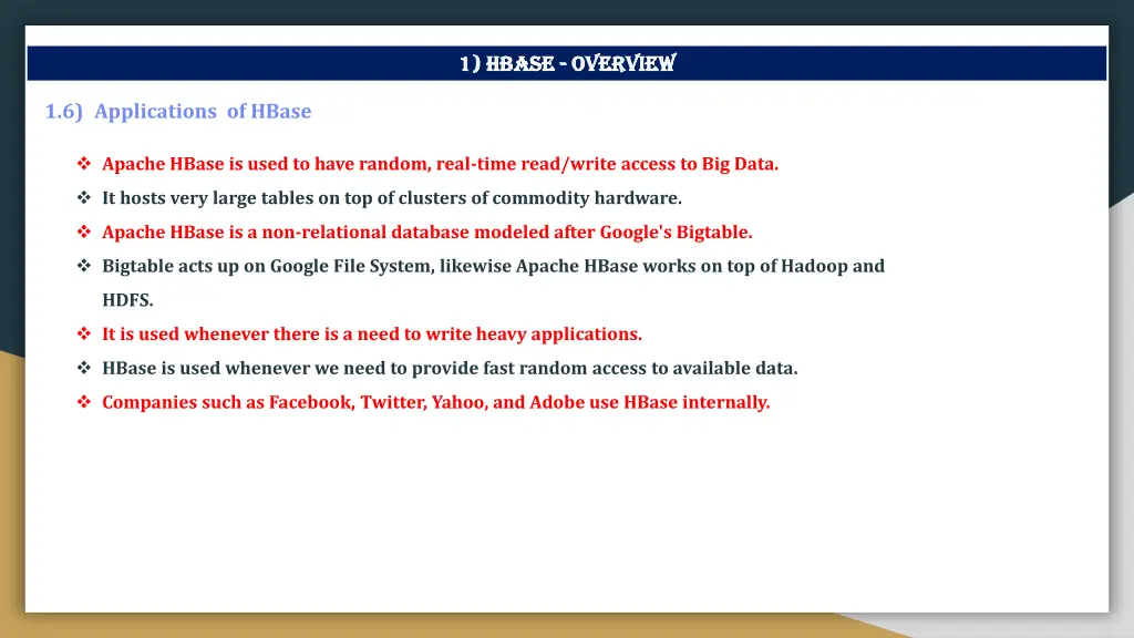 1 1 hbase hbase overview 10