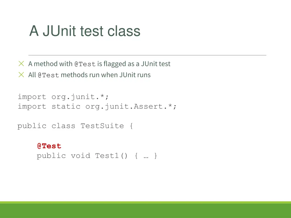 a junit test class