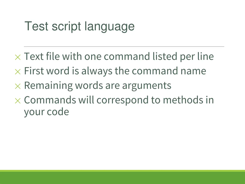 test script language
