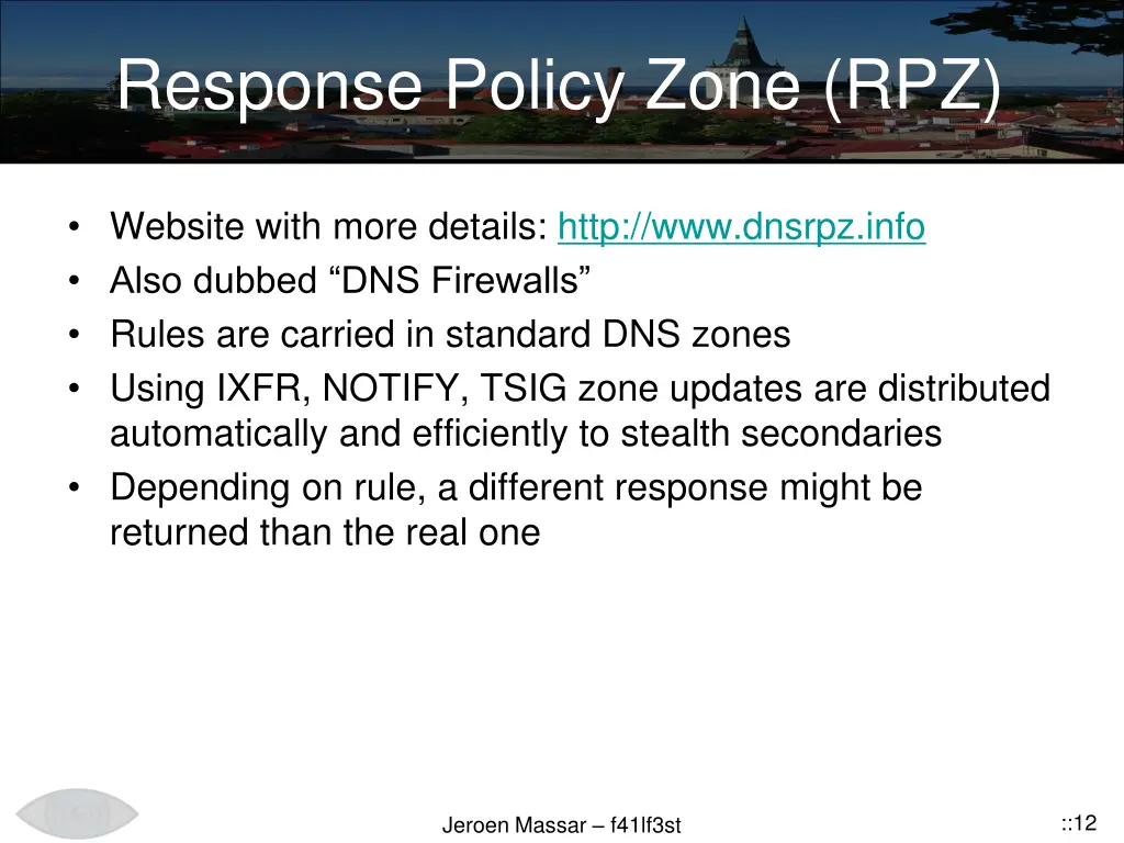response policy zone rpz