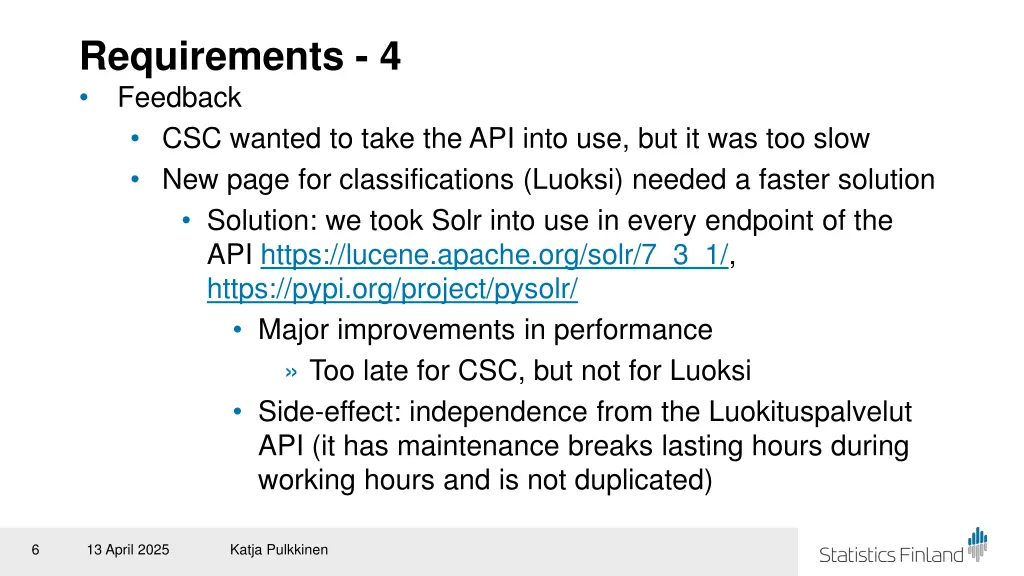requirements 4 feedback csc wanted to take