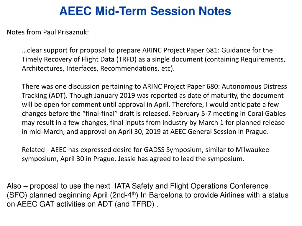 aeec mid term session notes