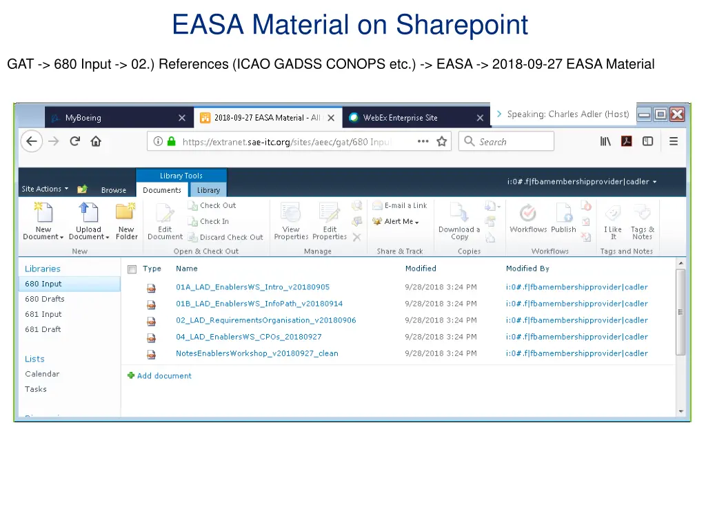 easa material on sharepoint