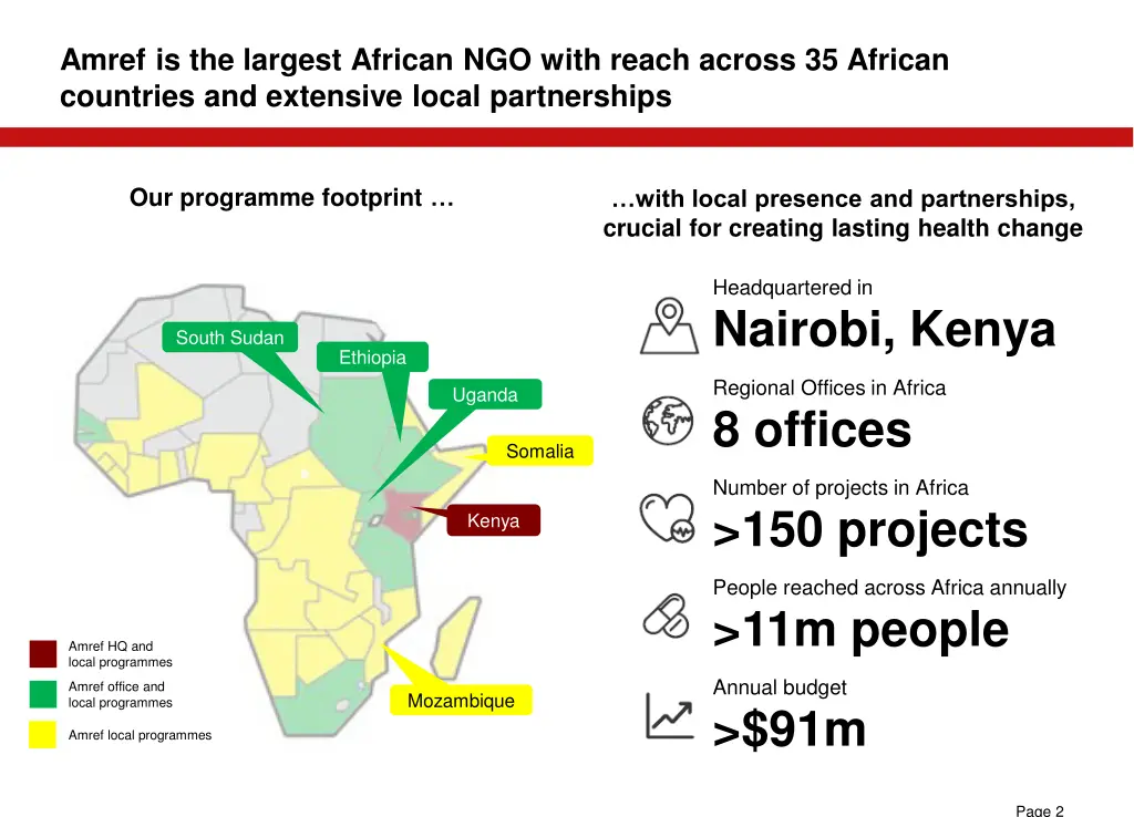 amref is the largest african ngo with reach