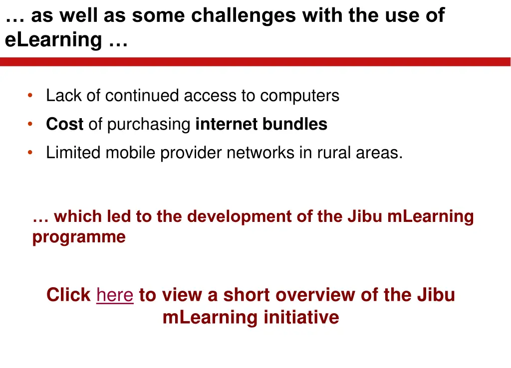 as well as some challenges with