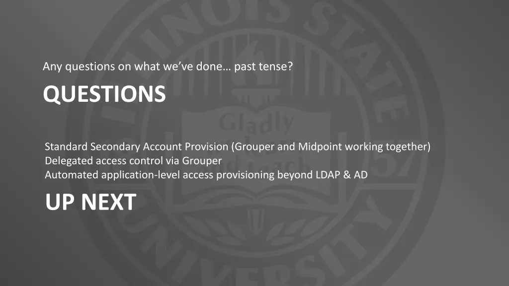 any questions on what we ve done past tense