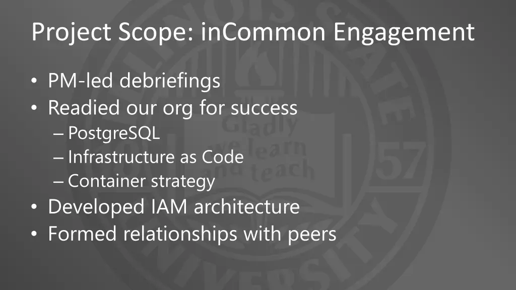 project scope incommon engagement
