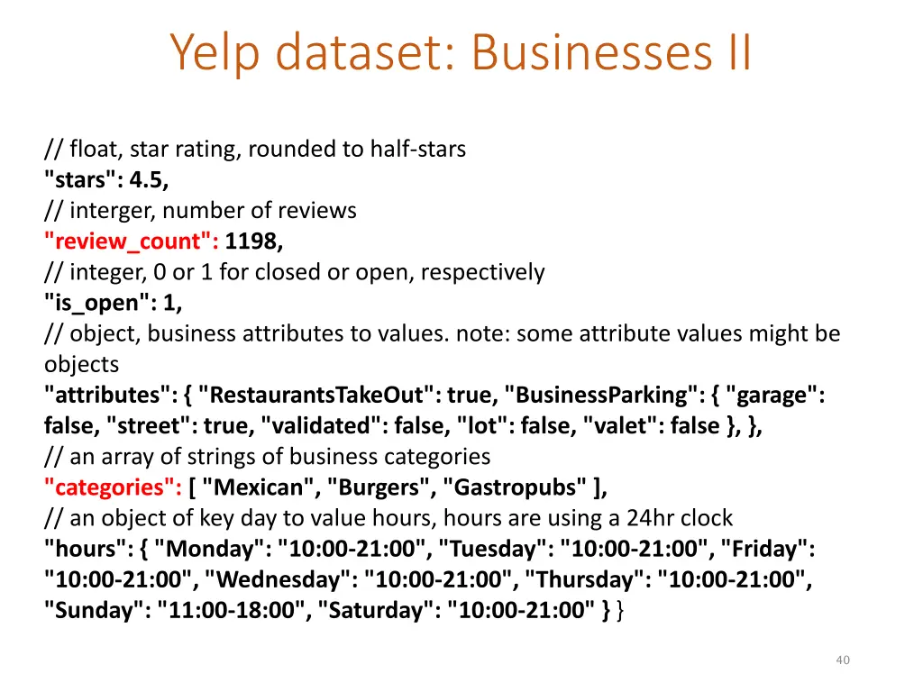 yelp dataset businesses ii