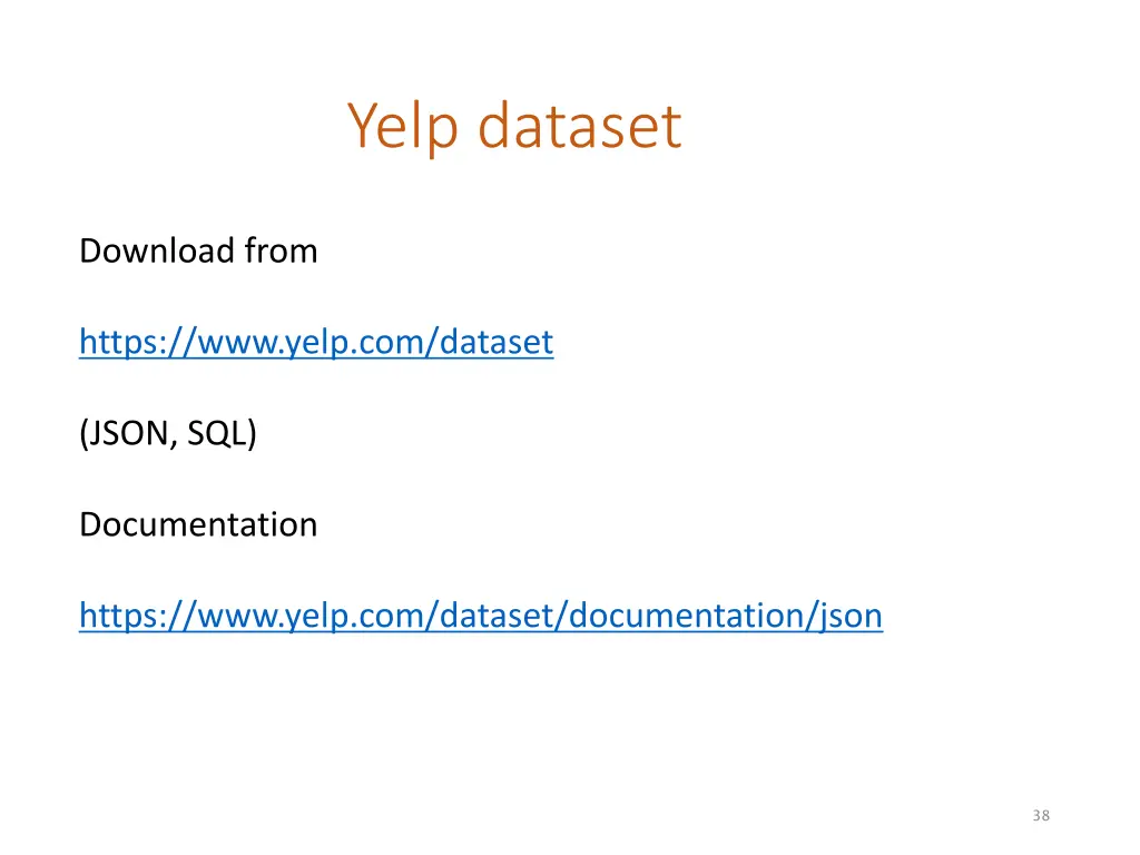 yelp dataset