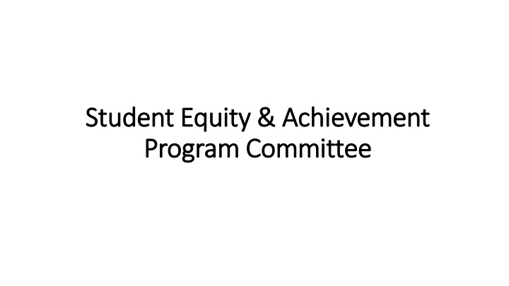 student equity achievement student equity