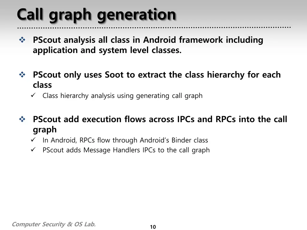 call graph generation