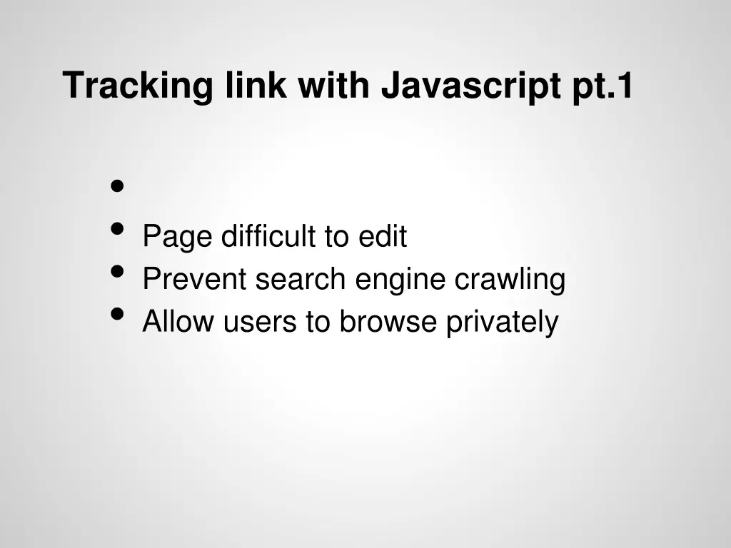 tracking link with javascript pt 1