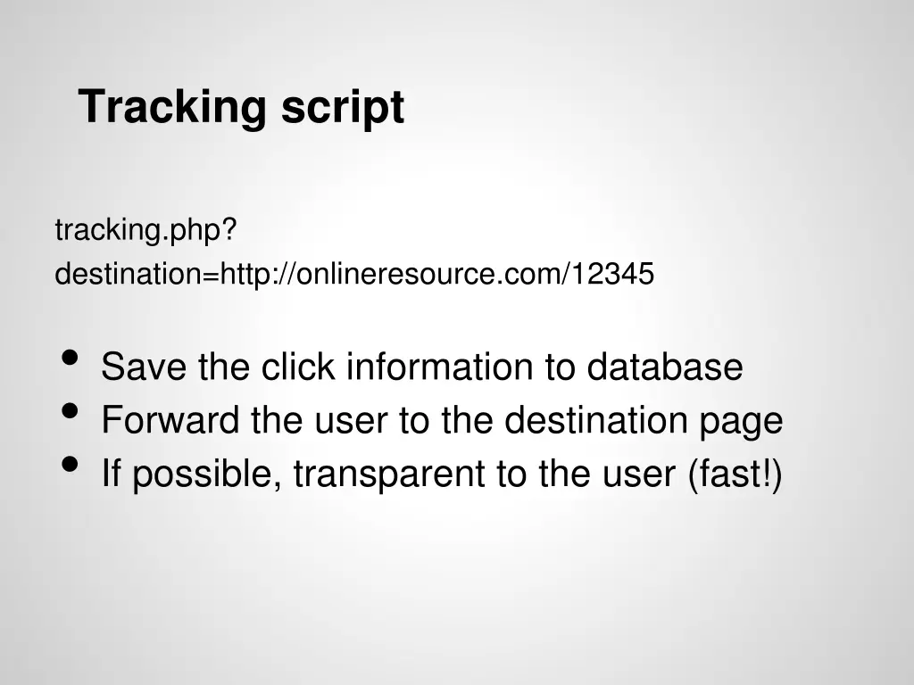 tracking script