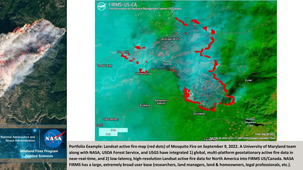 portfolio example landsat active fire