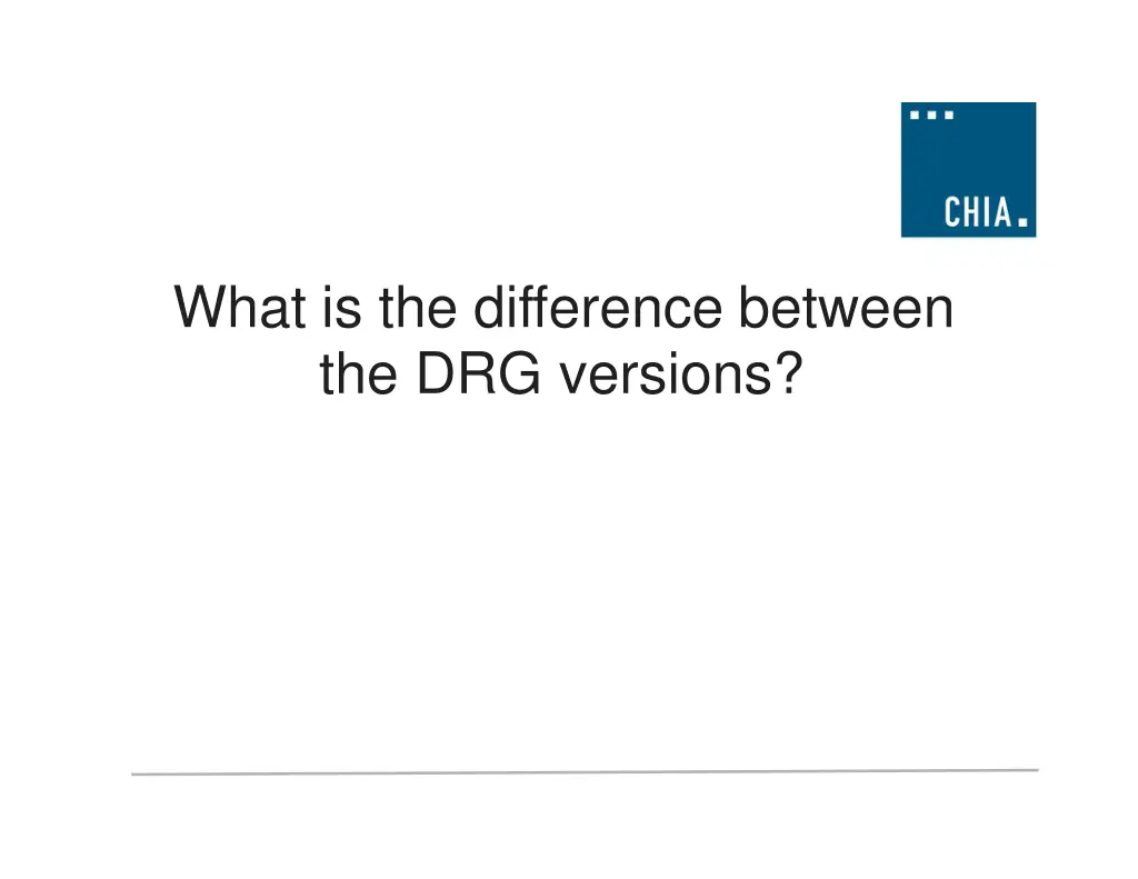 what is the difference between the drg versions