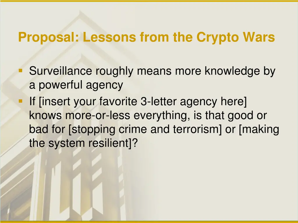 proposal lessons from the crypto wars