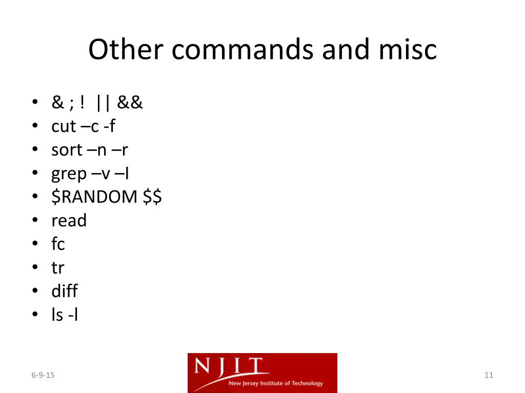 other commands and misc