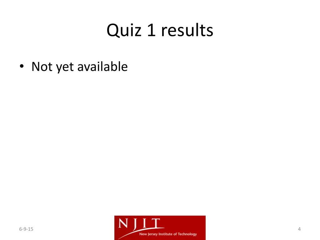 quiz 1 results