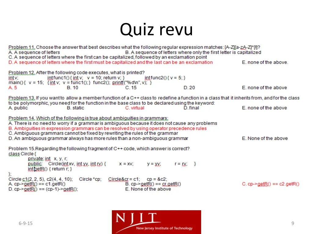 quiz revu