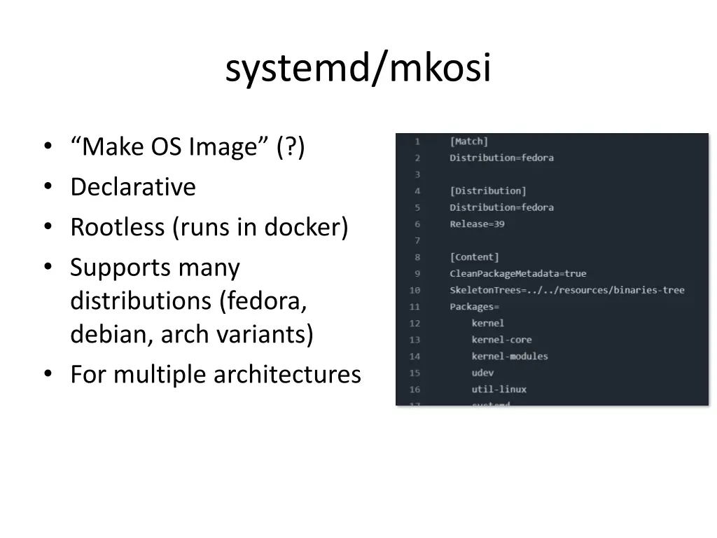 systemd mkosi