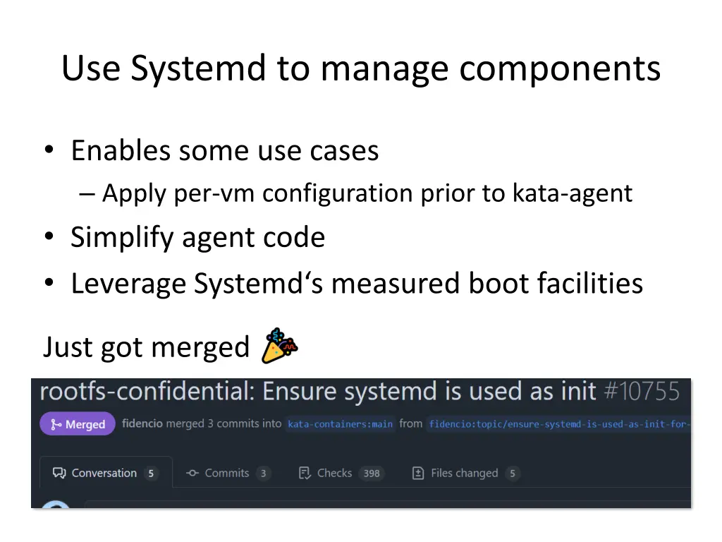 use systemd to manage components