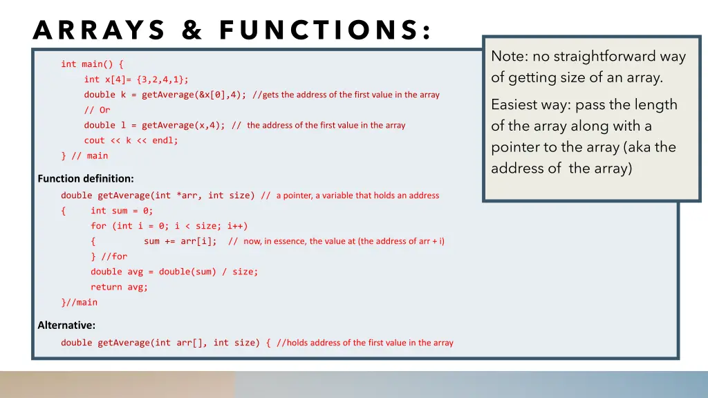 arrays functions