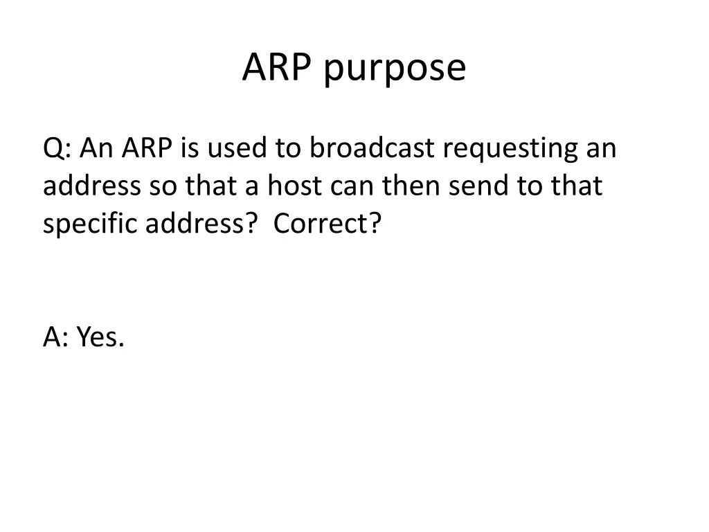 arp purpose