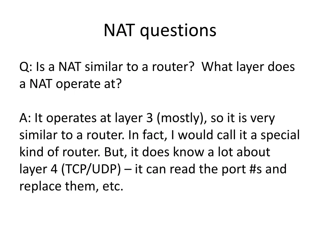 nat questions 1