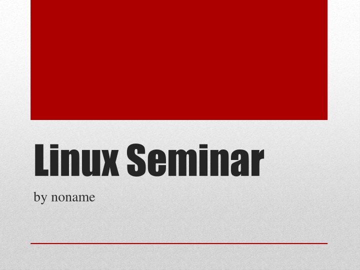 linux seminar by noname