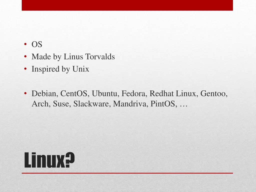 os made by linus torvalds inspired by unix