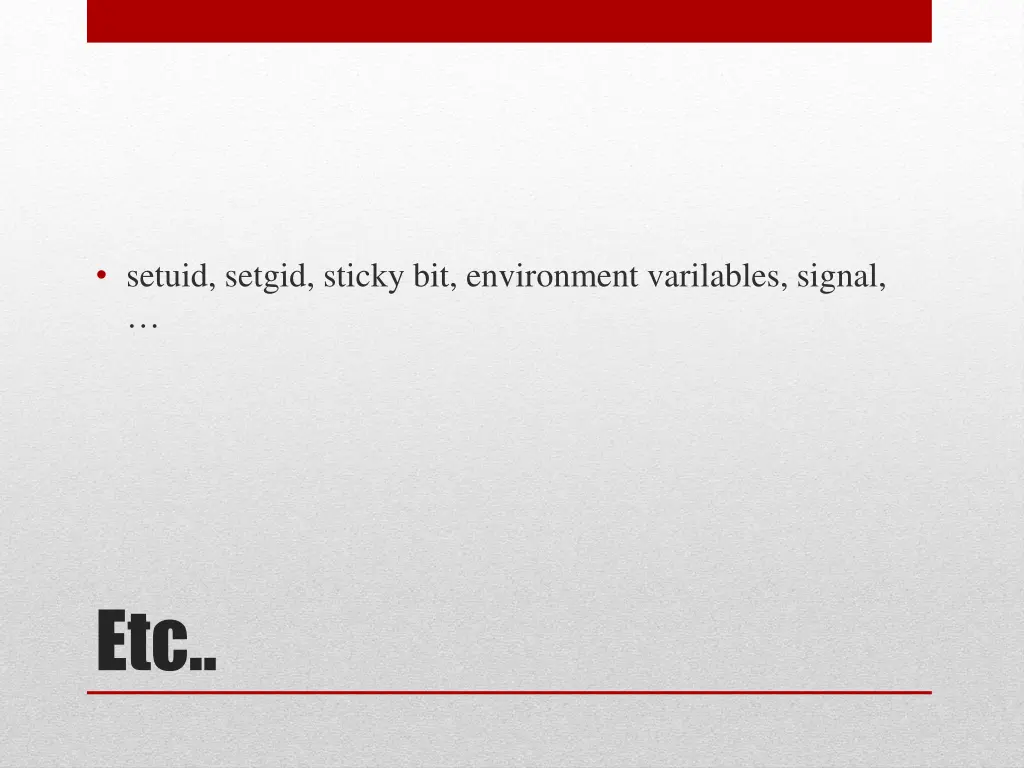 setuid setgid sticky bit environment varilables