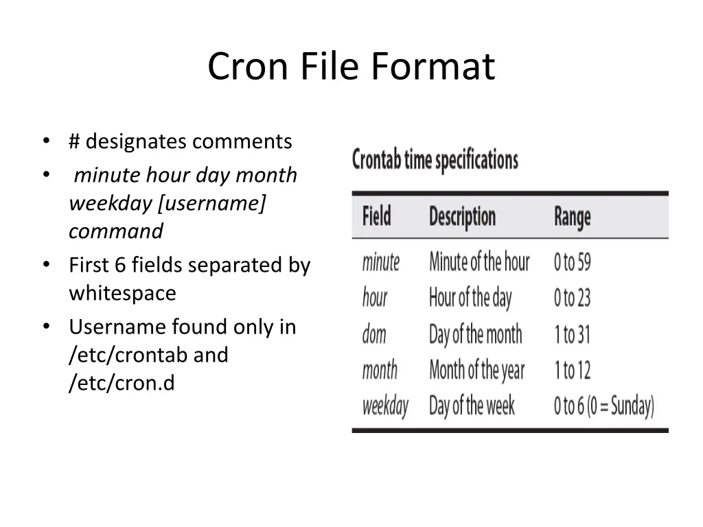 cron file format