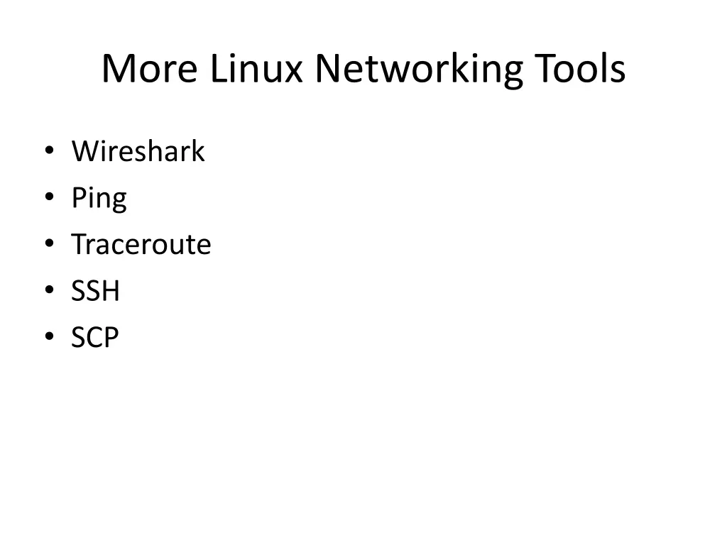 more linux networking tools
