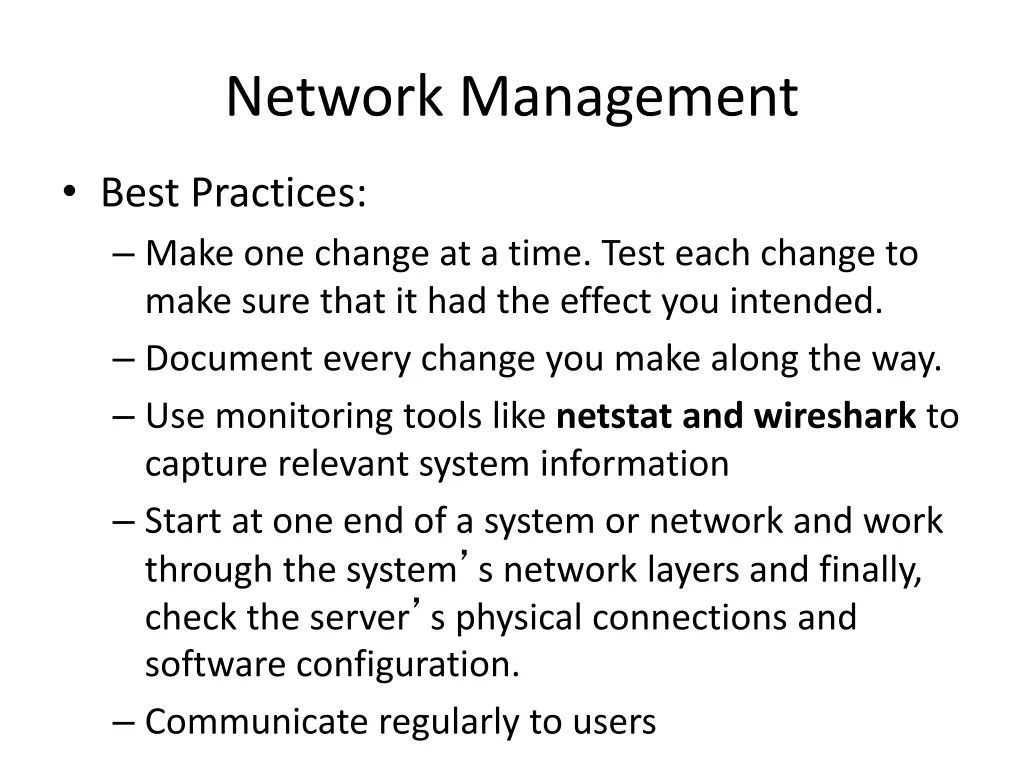 network management