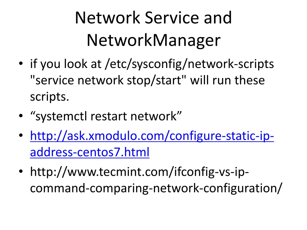 network service and networkmanager if you look