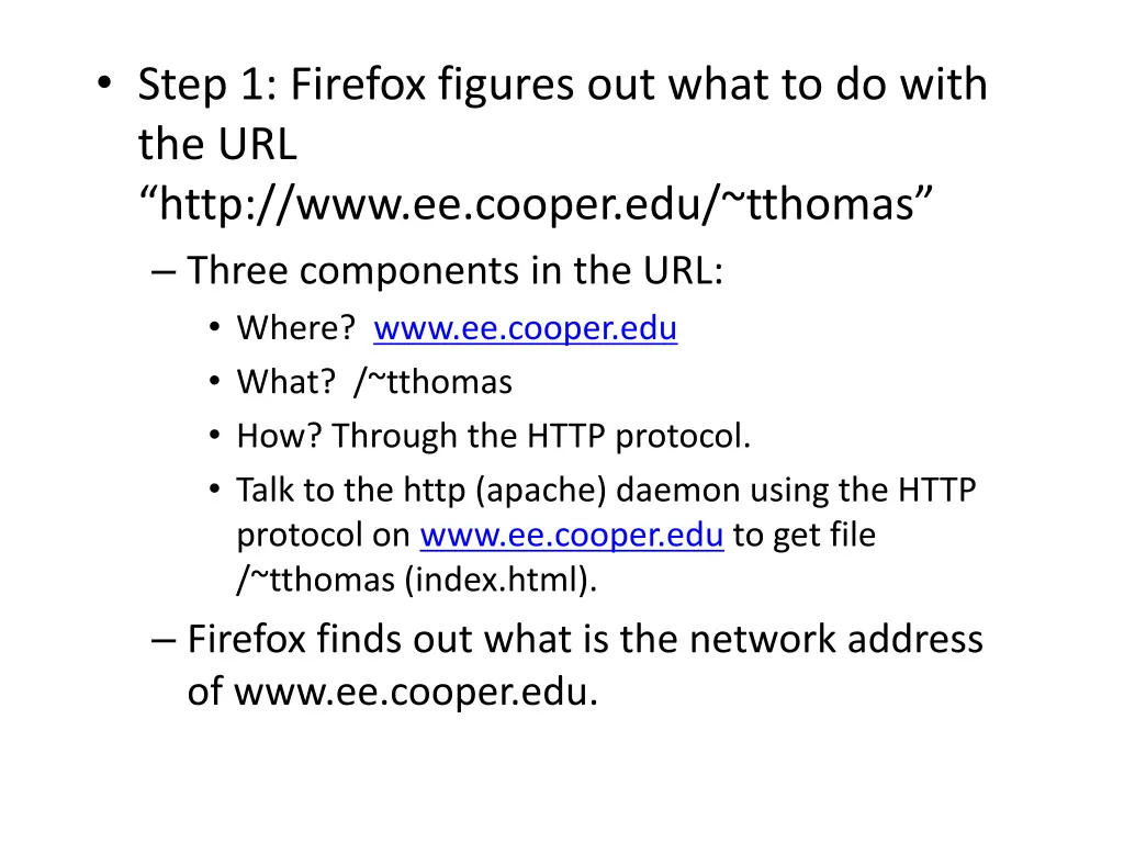 step 1 firefox figures out what to do with