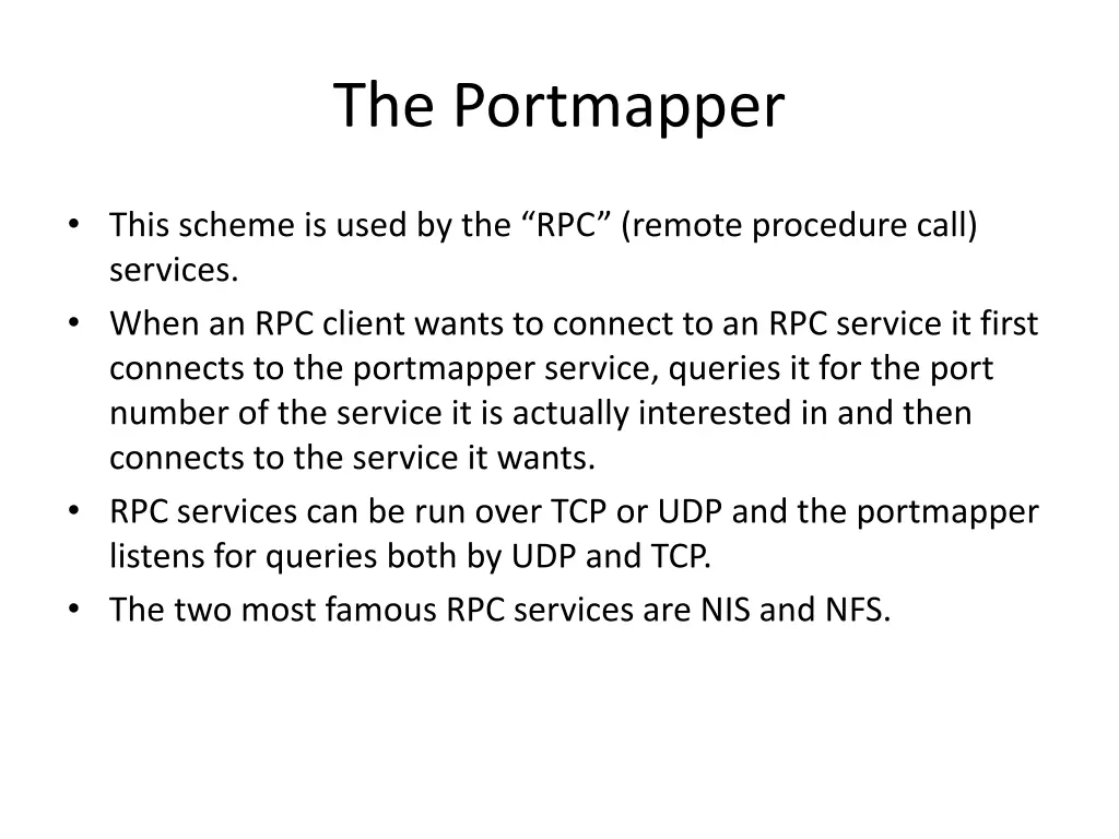 the portmapper 1