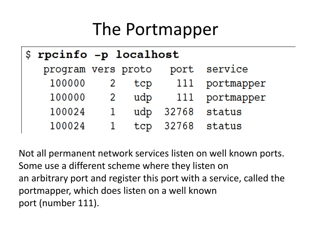 the portmapper